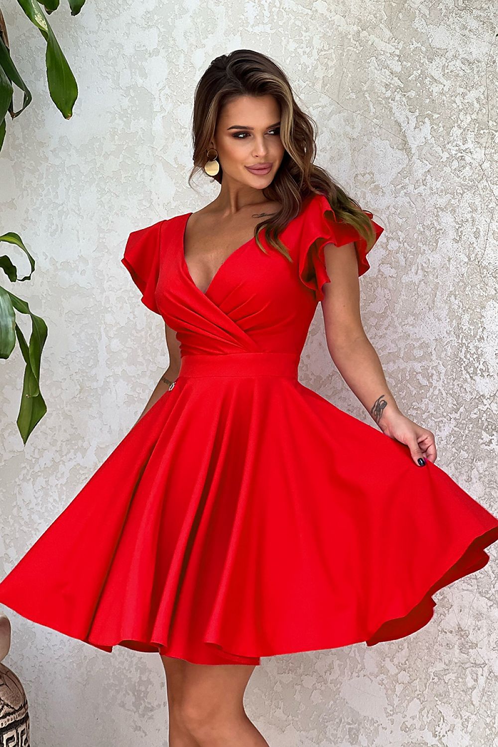 Robe de cocktail Bicotone - rouge / 34