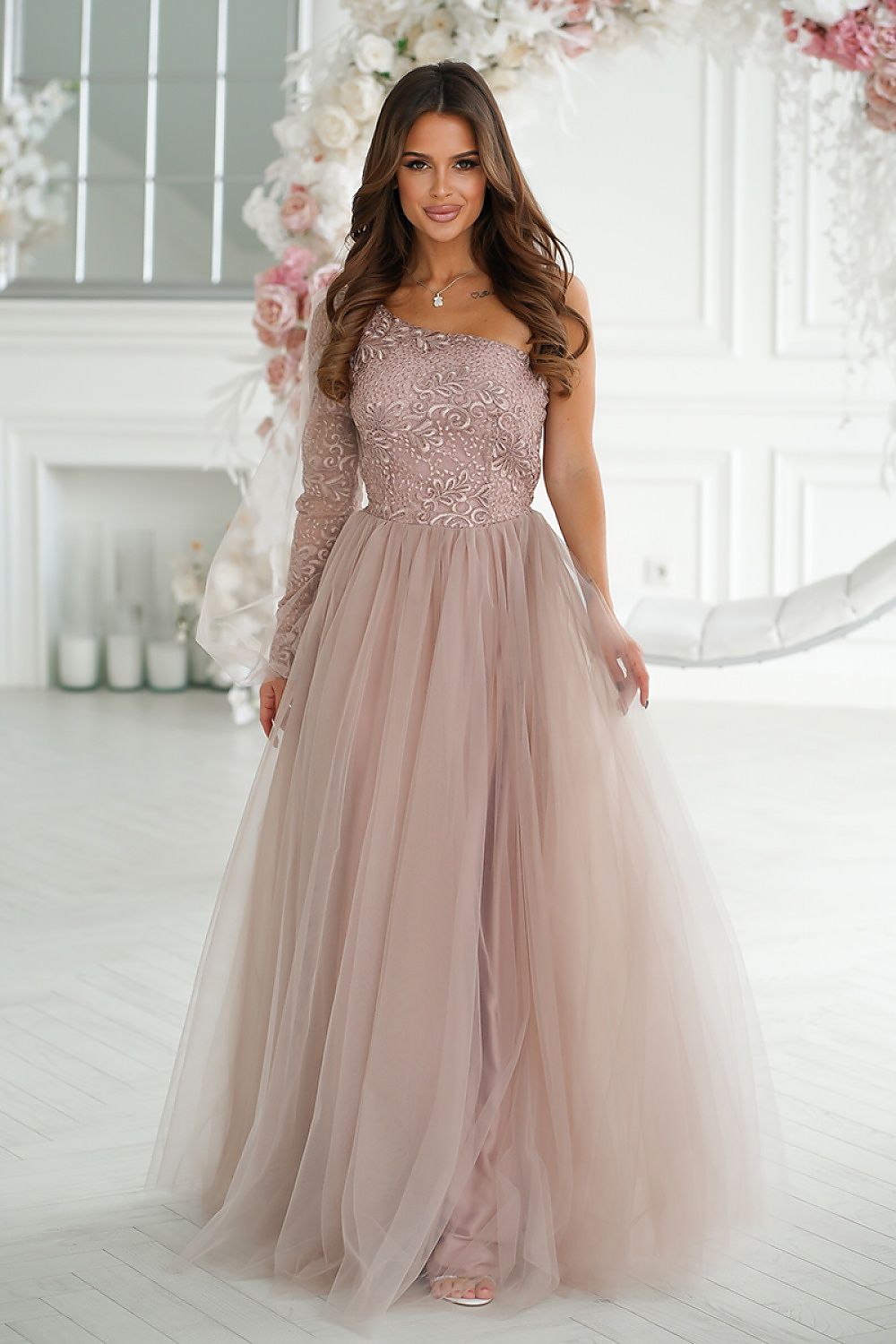 Robe longue Bicotone - rosé / 34