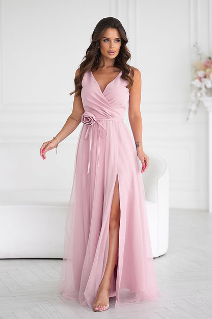 Robe longue Bicotone - rosé / 34