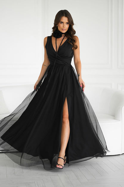 Robe longue Bicotone - noir / 34