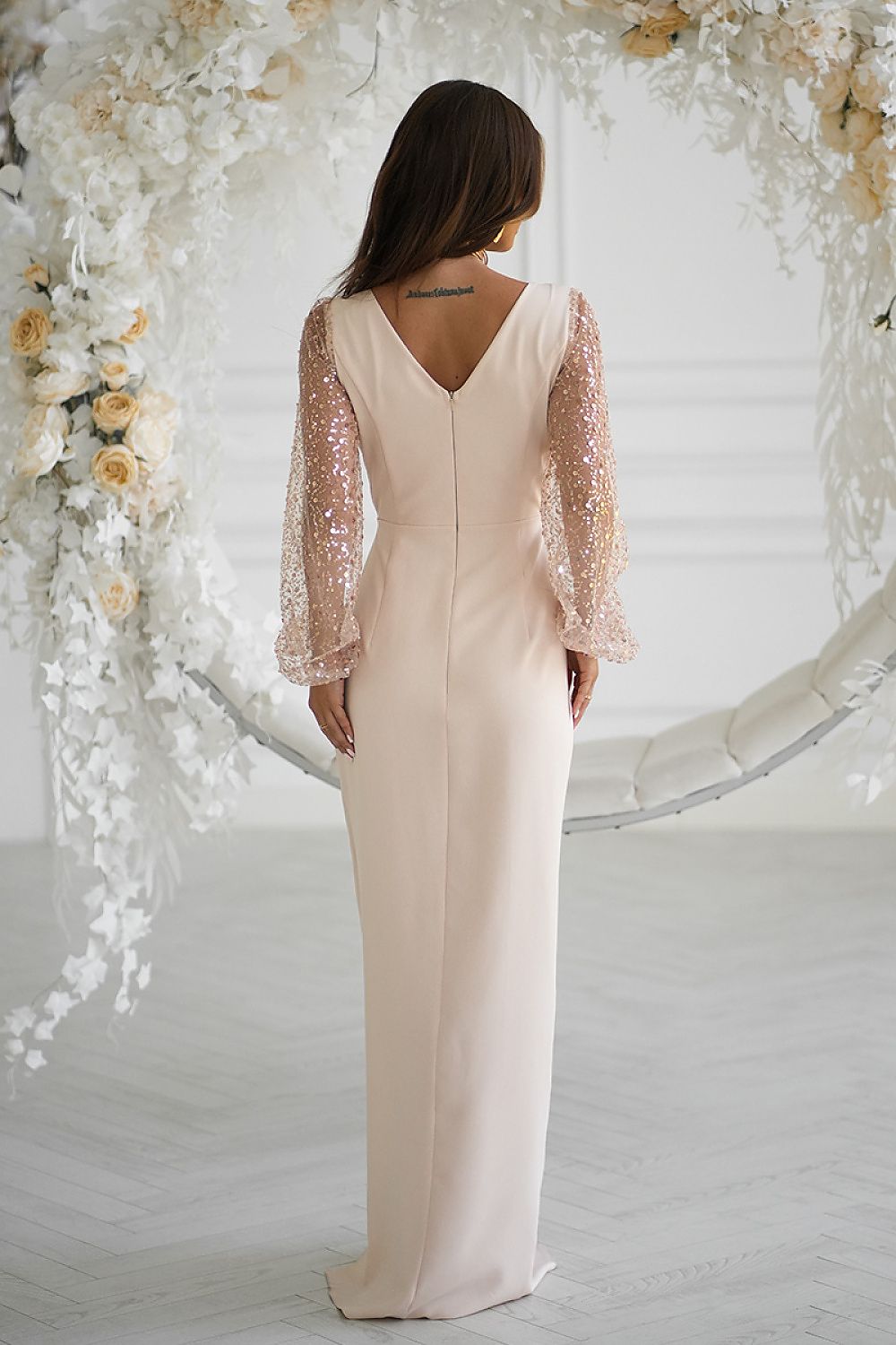  Robe longue model 220093 Bicotone 